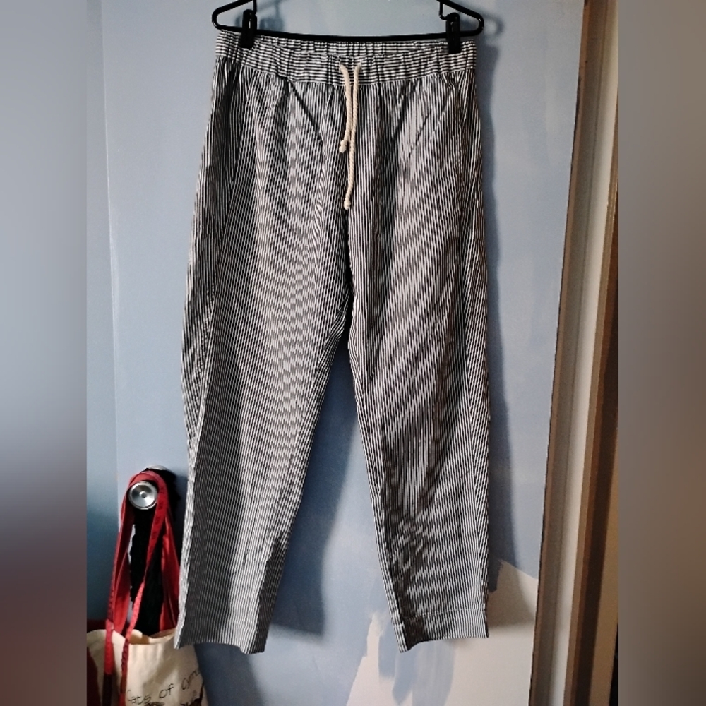 American Colors By Alex Lehr Hamptons Pull On Cotton Poplin Pants L